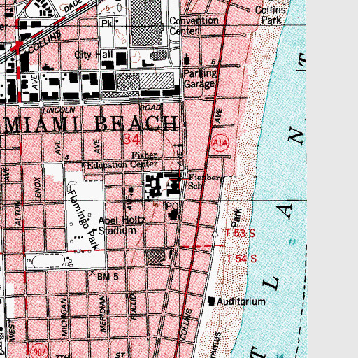 Topographic Map of Fienburg - Fisher K - 8 Center, FL
