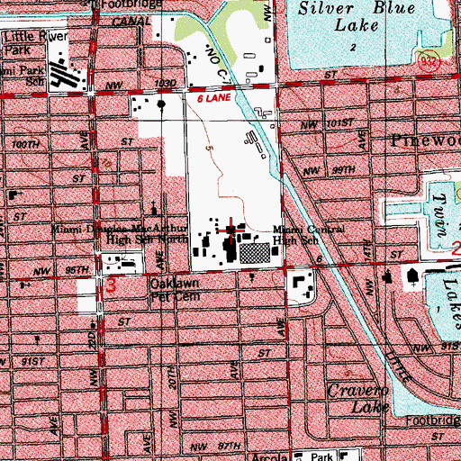 Topographic Map of Miami-Douglas MacArthur High School North, FL