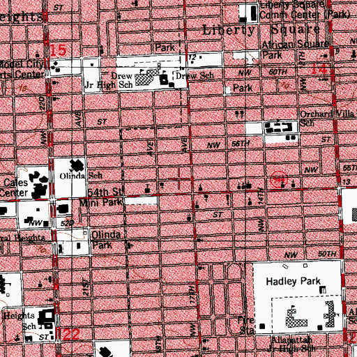 Topographic Map of North COPE Center, FL