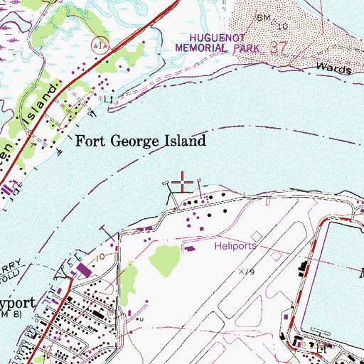 Topographic Map of Navy Fuel Pier Light, FL