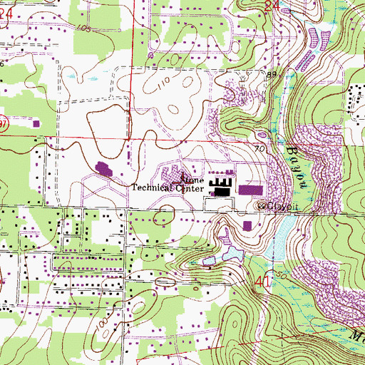 Topographic Map of Longleaf Elementary School, FL