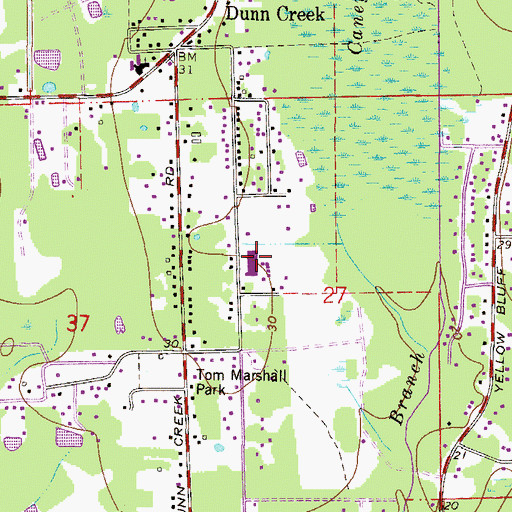 Topographic Map of Louis S Sheffield Elementary School, FL