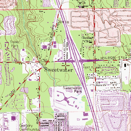 Topographic Map of Westside Skills Center, FL
