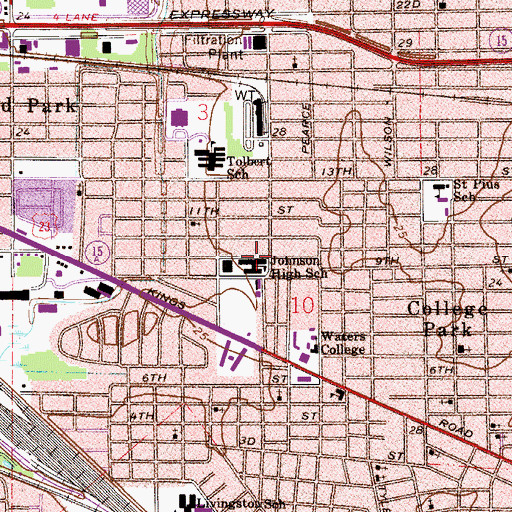Topographic Map of Youth Development Center, FL