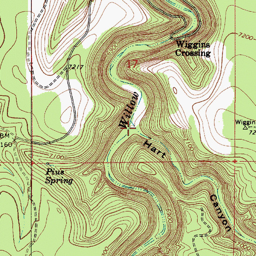 Topographic Map of Hart Canyon, AZ
