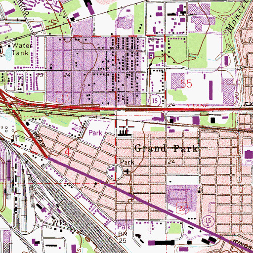 Topographic Map of Grand Park Kindergarten/Exceptional Center, FL