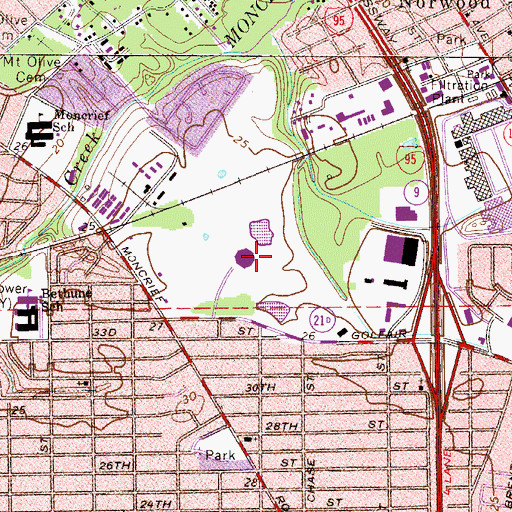 Topographic Map of Asa Philip Randolph Academies of Technology, FL