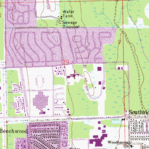 Topographic Map of Alden Road Exceptional Student Center, FL