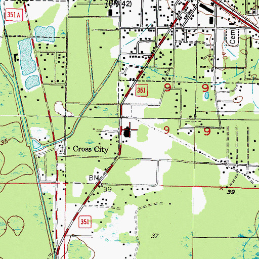 Topographic Map of James M Anderson Elementary School, FL