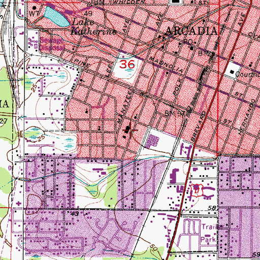Topographic Map of West Elementary School, FL