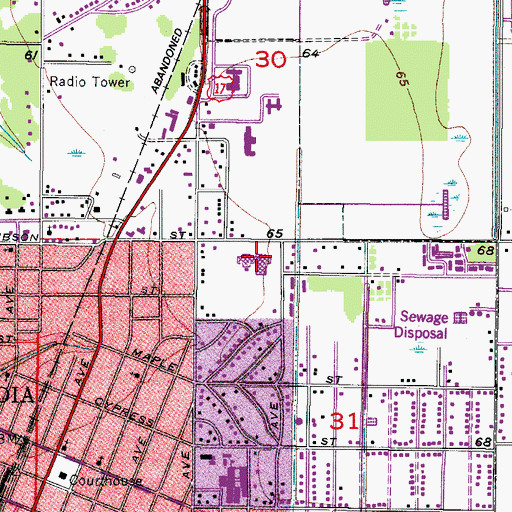 Topographic Map of DeSoto Start Center, FL