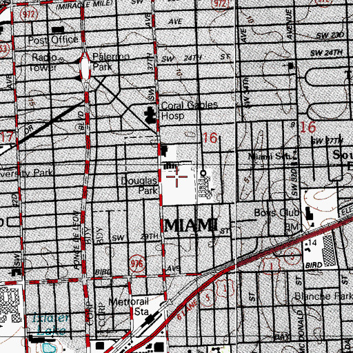 Topographic Map of The English Center, FL