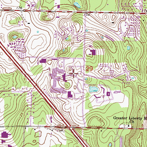 Topographic Map of Santa Fe Regional Public Library, FL