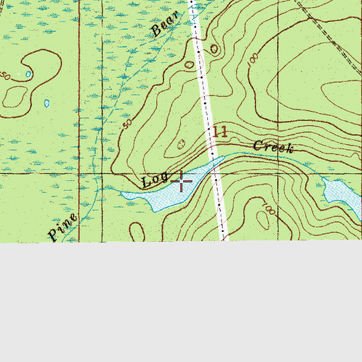 Topographic Map of Log Creek Pond, FL