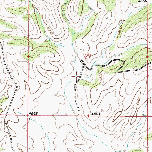 Topographic Map of Hart Well Canyon, AZ