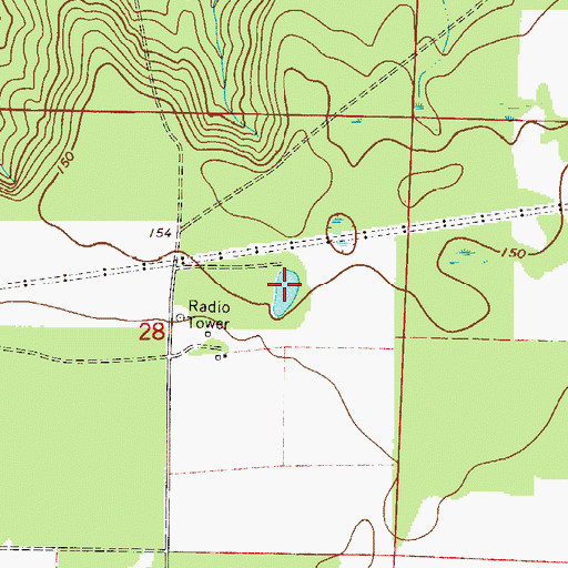 Topographic Map of Holley Ponds, FL