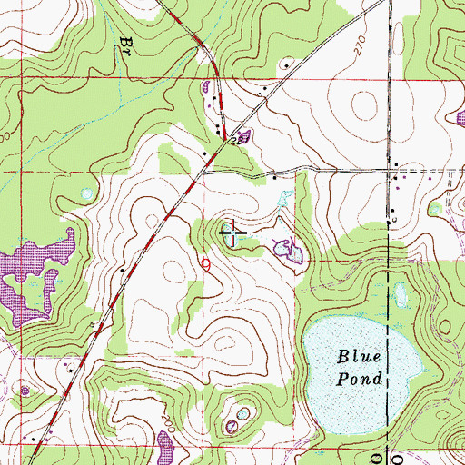 Topographic Map of Half Moon Lake, FL