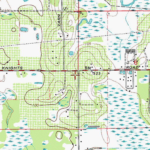 Topographic Map of Knights Elementary School, FL