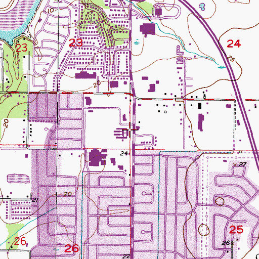 Topographic Map of Clair Mel Elementary School, FL