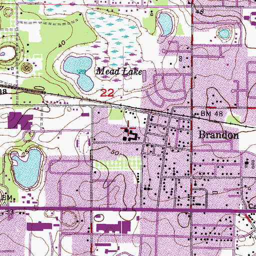 Topographic Map of McLane Middle School, FL
