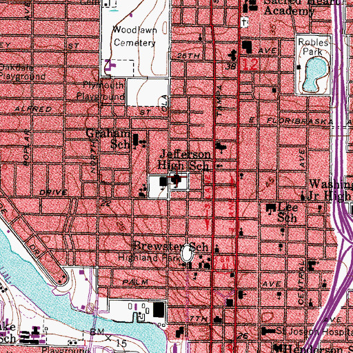 Topographic Map of Graham Elementary School, FL