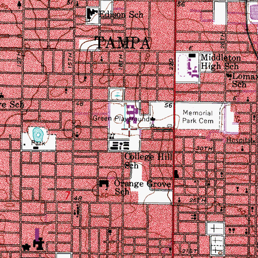 Topographic Map of Lockhart Elementary Magnet School, FL