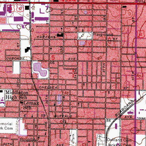 Topographic Map of Potter Elementary School, FL