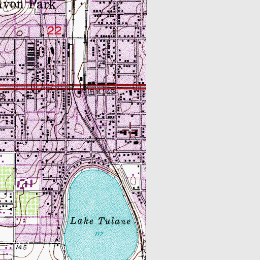 Topographic Map of Avon Park Middle School, FL