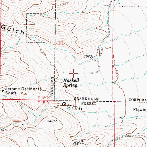 Topographic Map of Haskell Spring, AZ