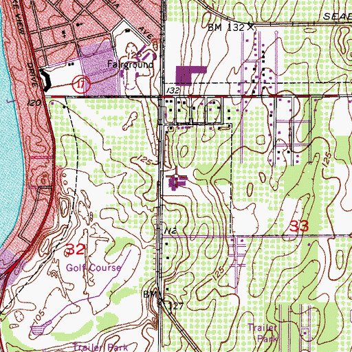 Topographic Map of Fred Wild Elementary School, FL