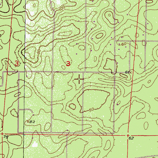 Topographic Map of Powell Middle School, FL