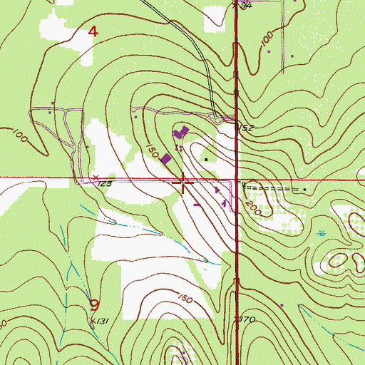 Topographic Map of D S Parrott Middle School, FL