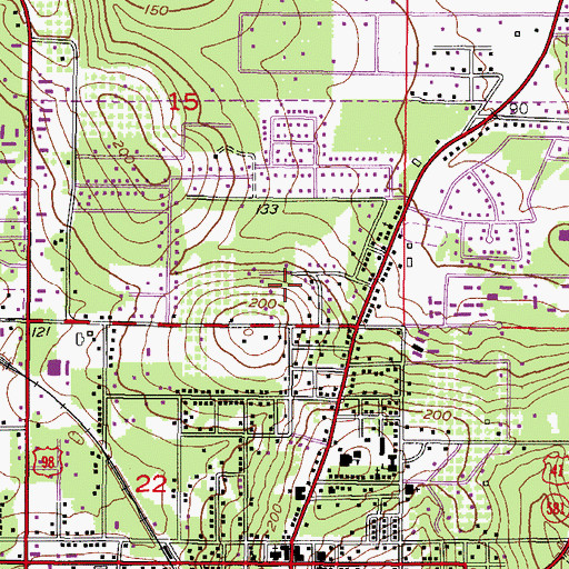 Topographic Map of Mitchel L Black Elementary School, FL