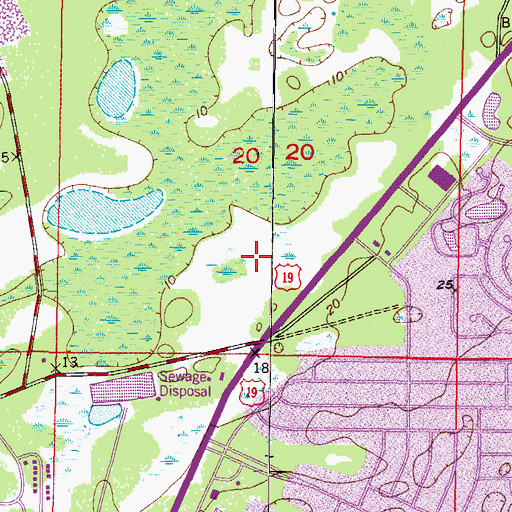 Topographic Map of West Hernando Junior High School, FL