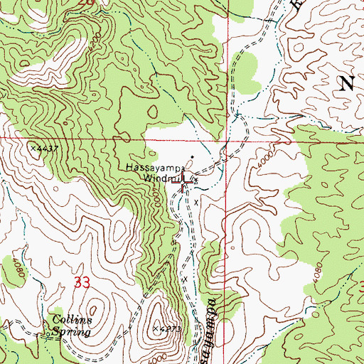 Topographic Map of Hassayampa Windmill, AZ