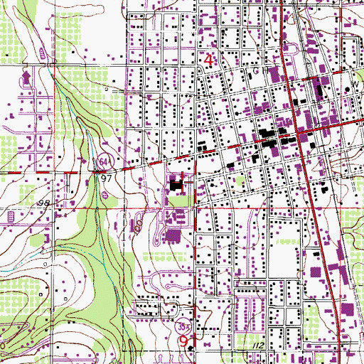 Topographic Map of Hardee Junior High School, FL