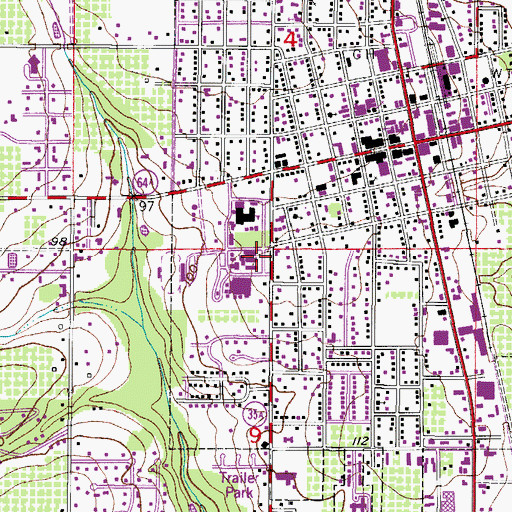 Topographic Map of Hardee County Community Education Center, FL