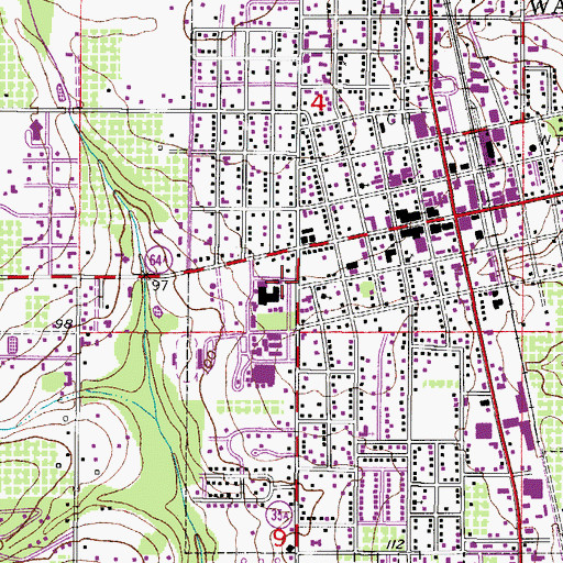 Topographic Map of Hardee Senior High School, FL