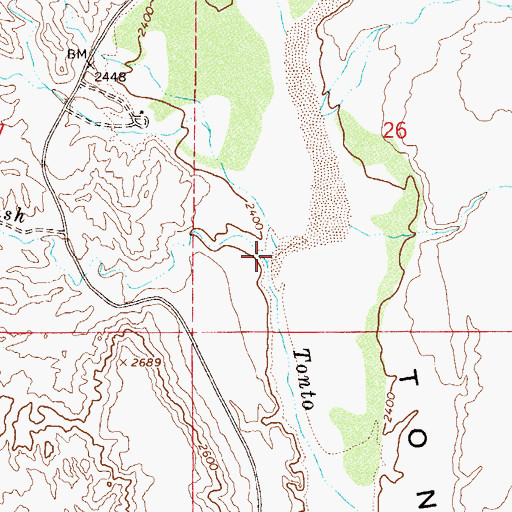 Topographic Map of Haufer Wash, AZ