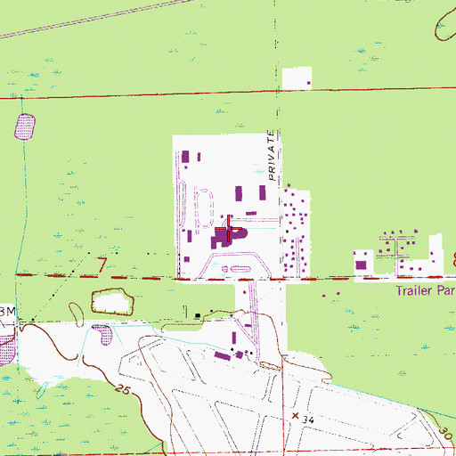 Topographic Map of Flagler-Palm Coast High School, FL