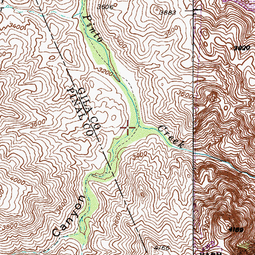 Topographic Map of Haunted Canyon, AZ
