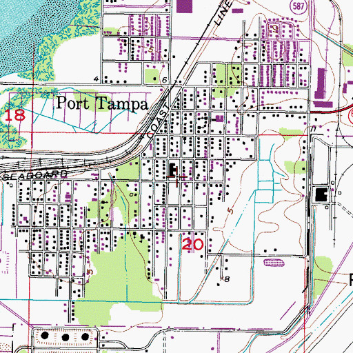 Topographic Map of West Shore Elementary School, FL