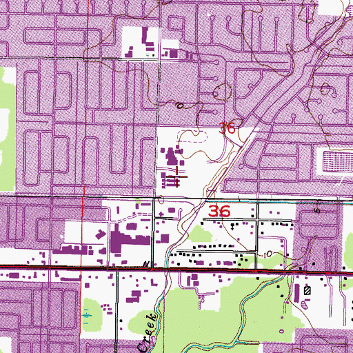 Topographic Map of Town and Country Elementary School, FL