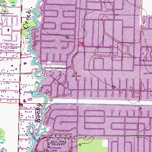 Topographic Map of Woodbridge Elementary School, FL