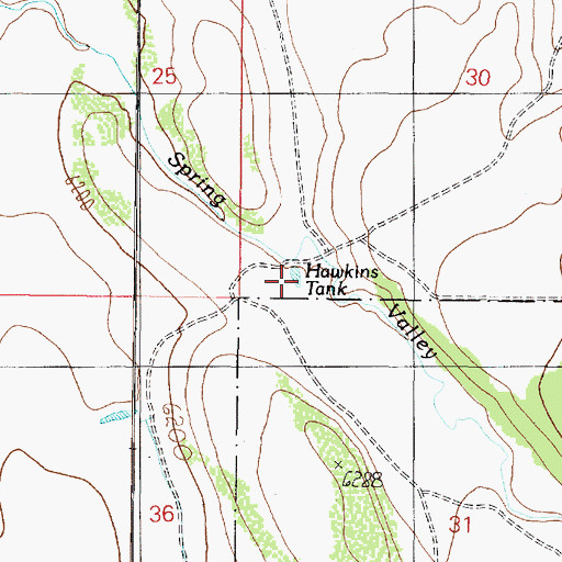 Topographic Map of Hawkins Tank, AZ
