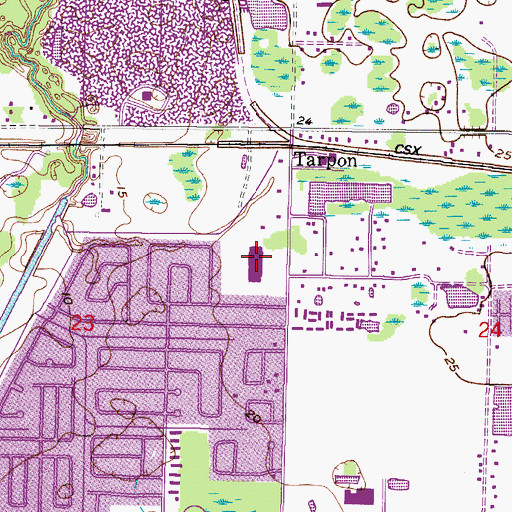 Topographic Map of Bellamy Elementary School, FL