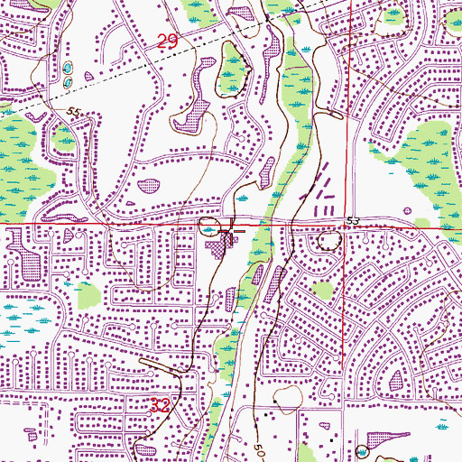 Topographic Map of Claywell Elementary School, FL