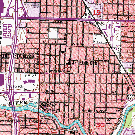 Topographic Map of Sulphur Springs Elementary School, FL