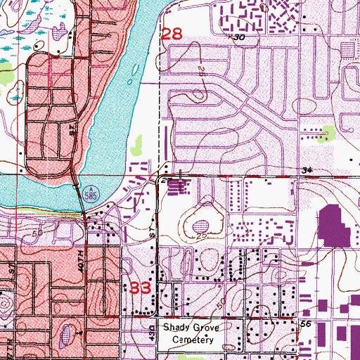 Topographic Map of Robles Elementary School, FL