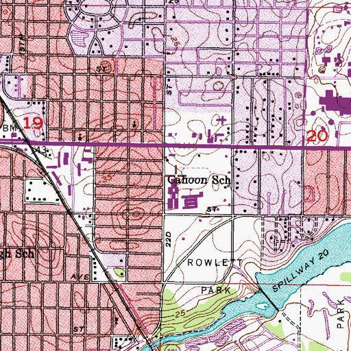 Topographic Map of Van Buren Middle School, FL